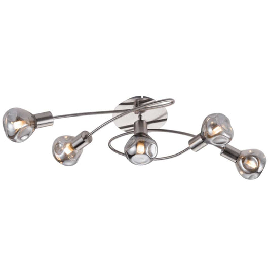 The Lighting Club Ceiling Light Latin Chrome Ceiling Light CF468/5 SMOKE 6007226071511