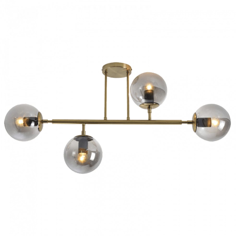 The Lighting Club Gold Smoke Glass Titania 4 Ceiling Light CF560/4 GD/SM 6007226079579