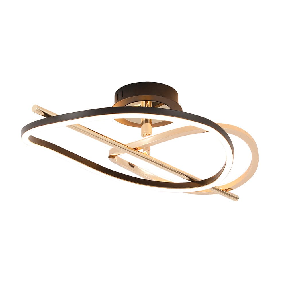 The Lighting Club Ceiling Light Fixtures Lupin Metal LED Ceiling Light Black and Gold CF610 CCT 6007226087802
