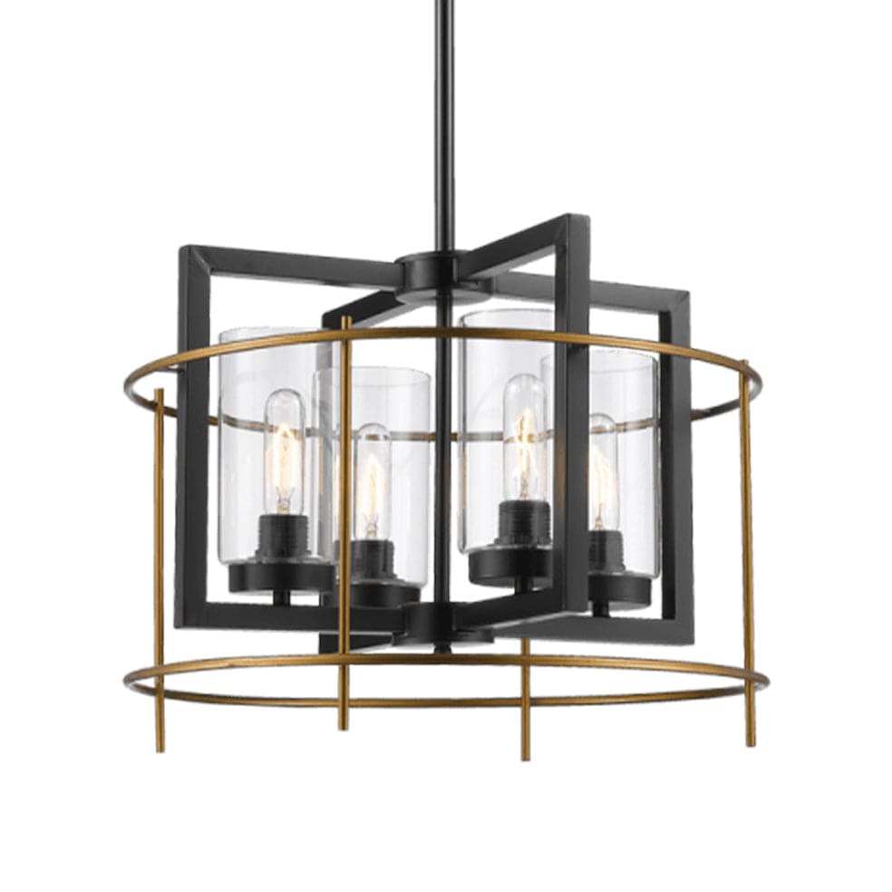The Lighting Club Solitaire Pendant Light CH082/4 BK/GD 6007226068870