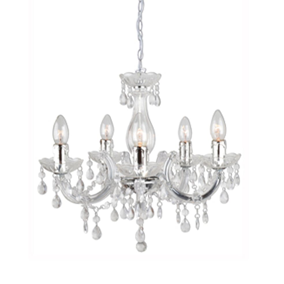 The Lighting Club Chandeliers Odile 5 Light Acrylic Crystal Chandelier CH245C 6007328362296