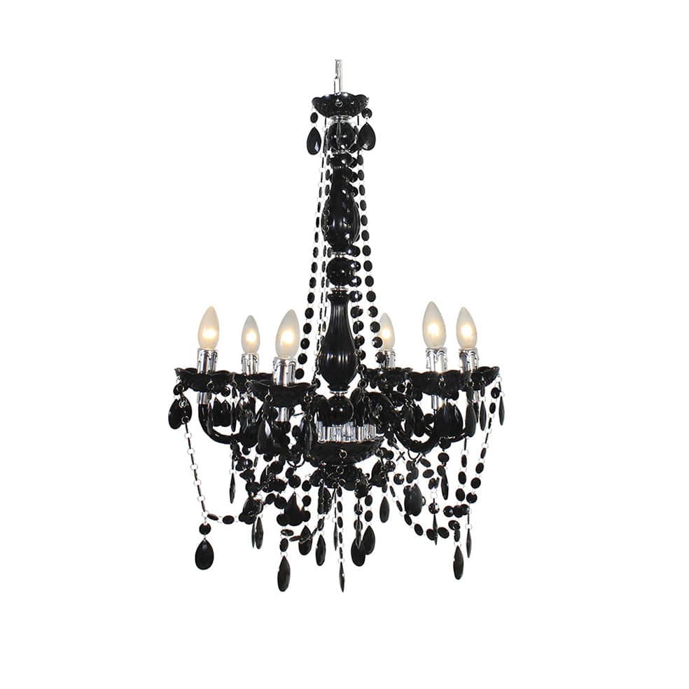 The Lighting Club Chandeliers Black Octave Metal and Crystal Chandelier Light Black | Clear CH249B 6007328362418