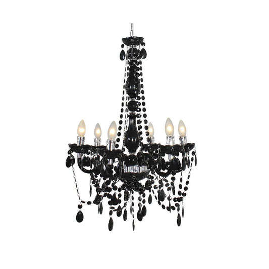The Lighting Club Chandeliers Black Octave Metal and Crystal Chandelier Light Black | Clear CH249B 6007328362418