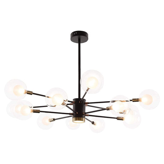The Lighting Club lighting Remote Control 12 Light Chandelier CH254/12 BK/GOLD 6007226070972