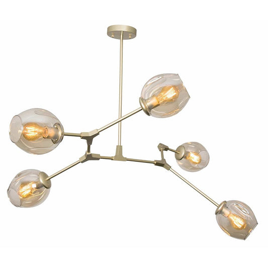 The Lighting Club lighting MOLECULE PENDANT 5 LIGHT GOLD CH265/5 GOLD 6007226071832