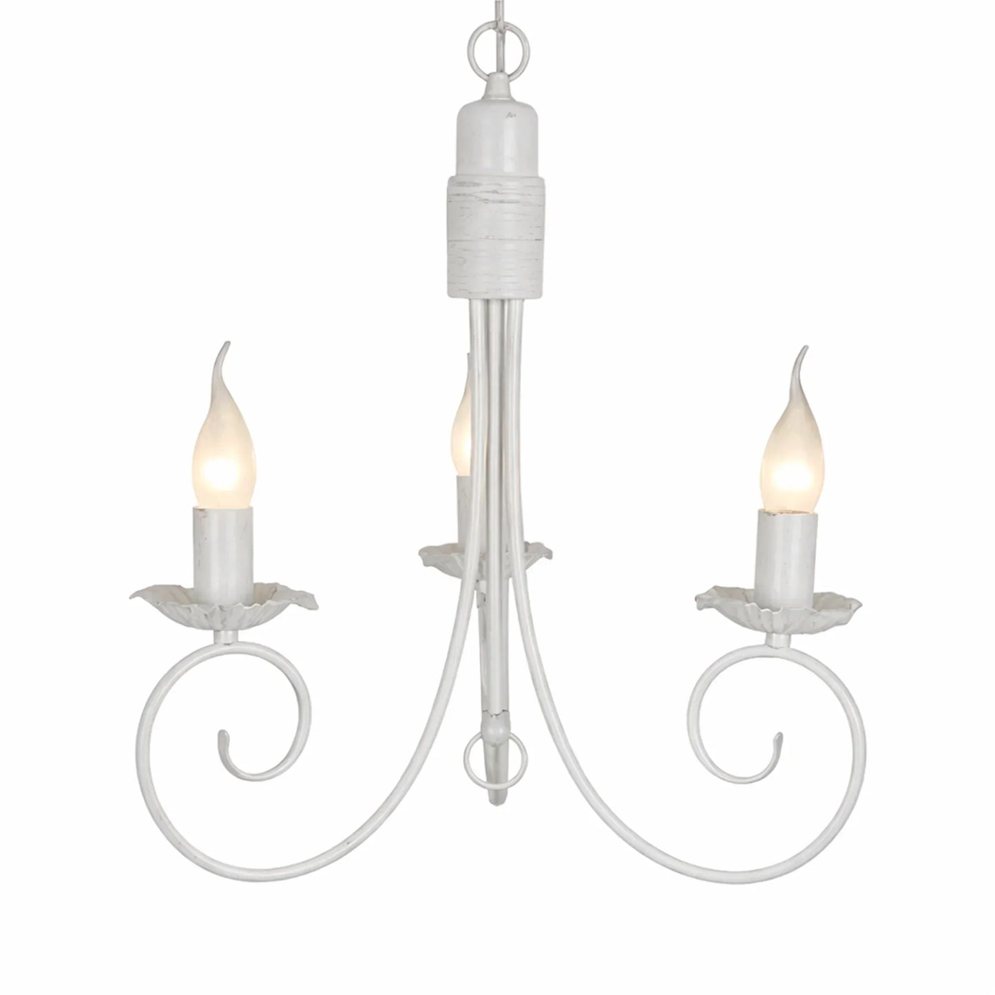 The Lighting Club Chandelier 3 Light Fossil White Classic Metal Chandelier – 5 Light | 3 Light CH3901/3 FOSSIL WHITE 6007226046816