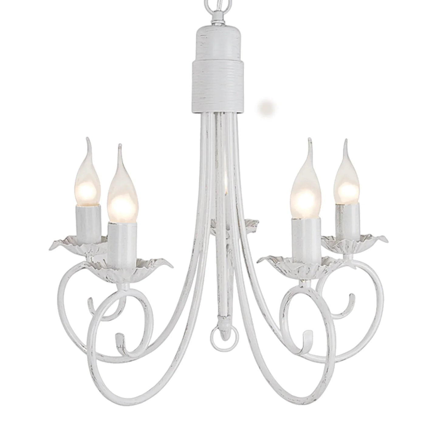 The Lighting Club Chandelier 5 Light Fossil White Classic Metal Chandelier – 5 Light | 3 Light CH3901/5 FOSSIL WHITE 6007226046823