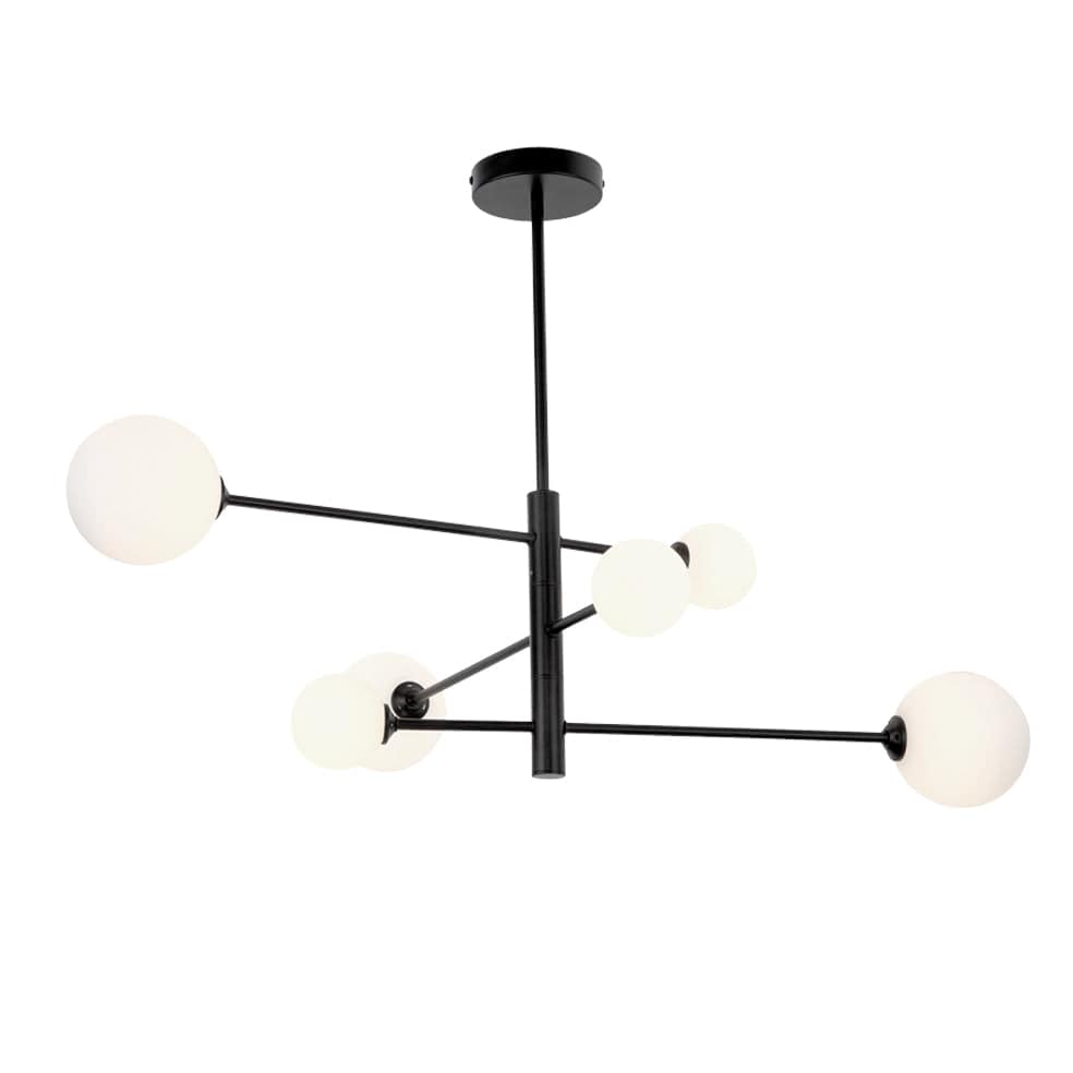 The Lighting Club Chandeliers Black Balance Chandelier 6 Light Black | Gold CH393/6 BLACK 6007226082364