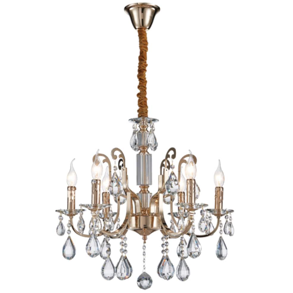 The Lighting Club Chandelier 6 Bulb - Medium Venatici Crystal Chandelier 6 | 15 Light CH511/6 CRYSTAL 6007226075403