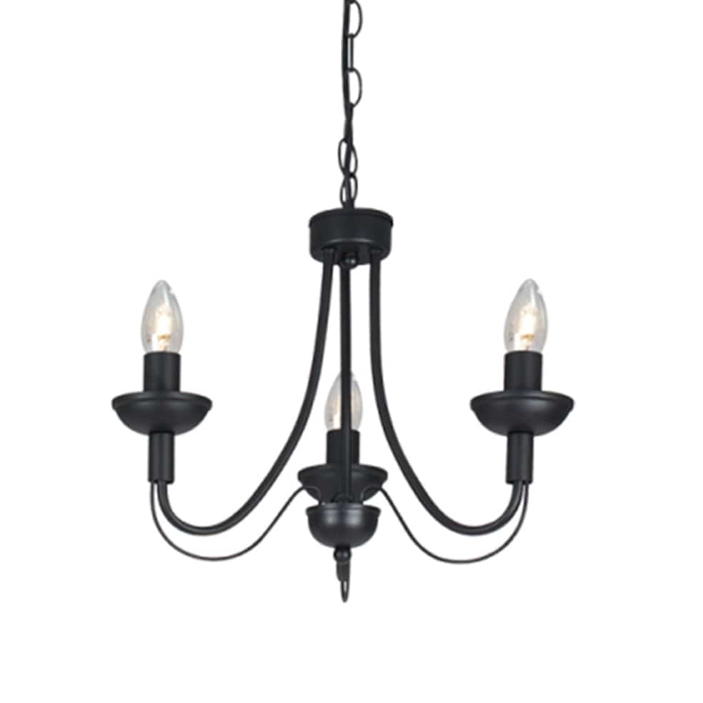 The Lighting Club Chandelier Black Elena Metal Chandelier Medium Black | Fossil CH523/3 BLACK 6007226062359