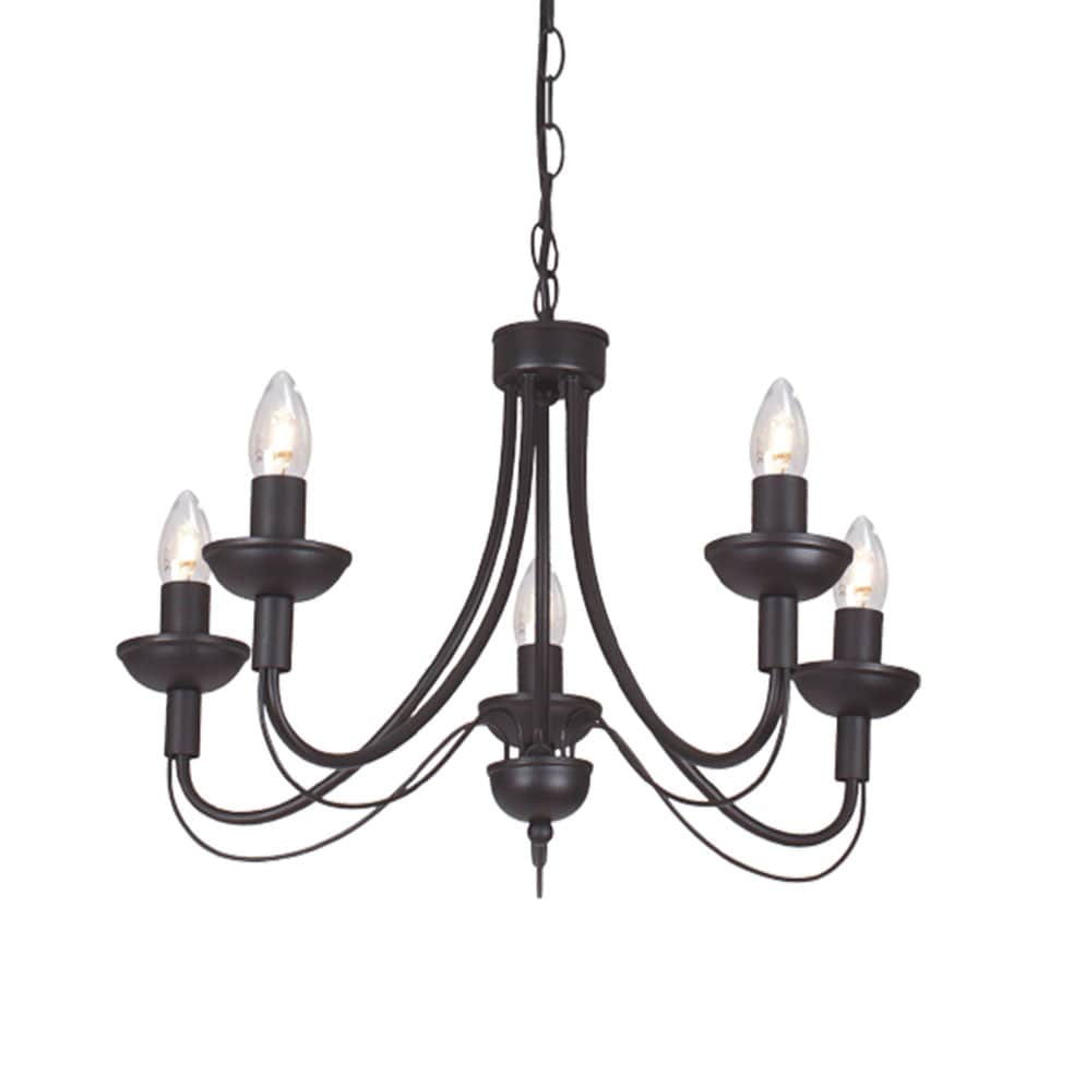 The Lighting Club Chandelier Black Elena Metal Chandelier Large Black | Fossil CH523/5 BLACK 6007226062366