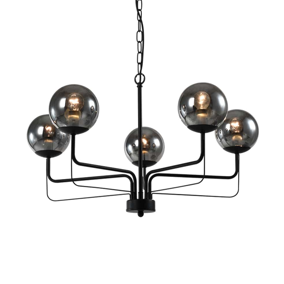 The Lighting Club Chandelier Pearce Metal and Glass Chandelier Light Black CH703 BLACK 6007226087895