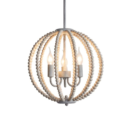 The Lighting Club Chandeliers Round Vintage Pendant Light CH896/3 BEAD 6007226076899
