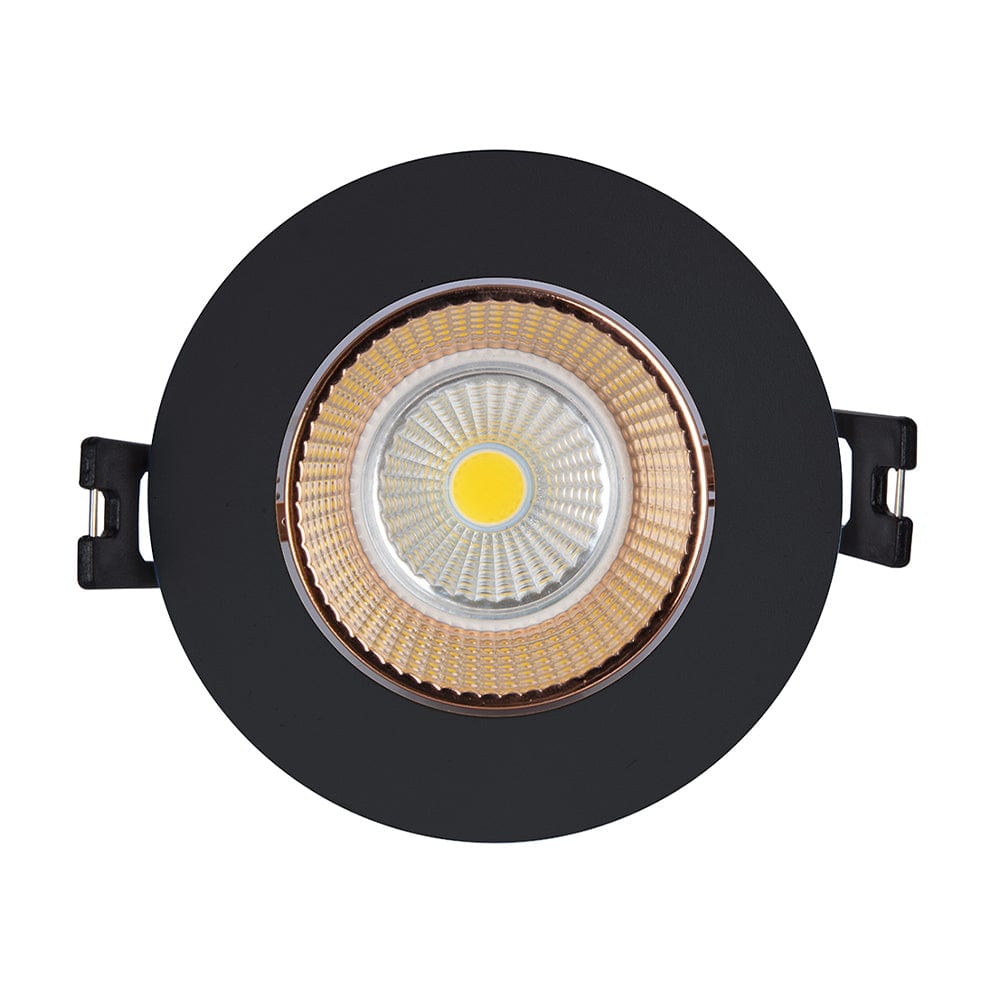 The Lighting Club DOWNLIGHT Tilt Polycarbonate Downlight | Black and Rose Gold D159BRG 6009551804918