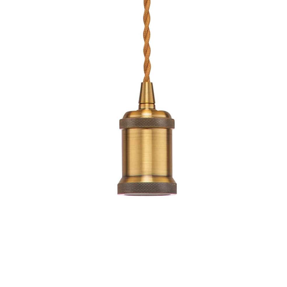 The Lighting Club Antique Brass Twisted Cord Pendant Light Copper | Gold | Chrome DA-KLCH-T777/AB