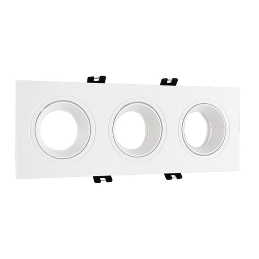 The Lighting Club DOWNLIGHTS Indoor Polycarbonate Triple Downlight White DL148/3 WHITE 6007226087253