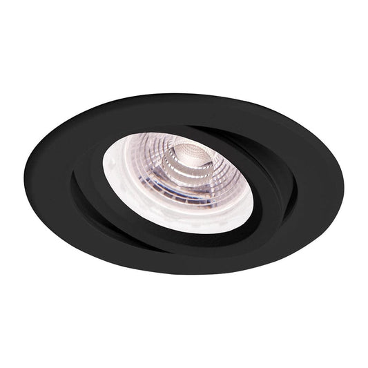 The Lighting Club DOWNLIGHTS Black Zion Aluminium Round Tilt Downlight Black | White ELC-57/BL-NEW