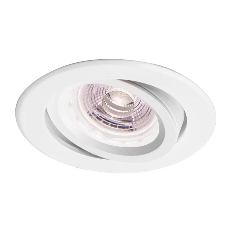 The Lighting Club DOWNLIGHTS White Zion Aluminium Round Tilt Downlight Black | White ELC-57/WH-NEW