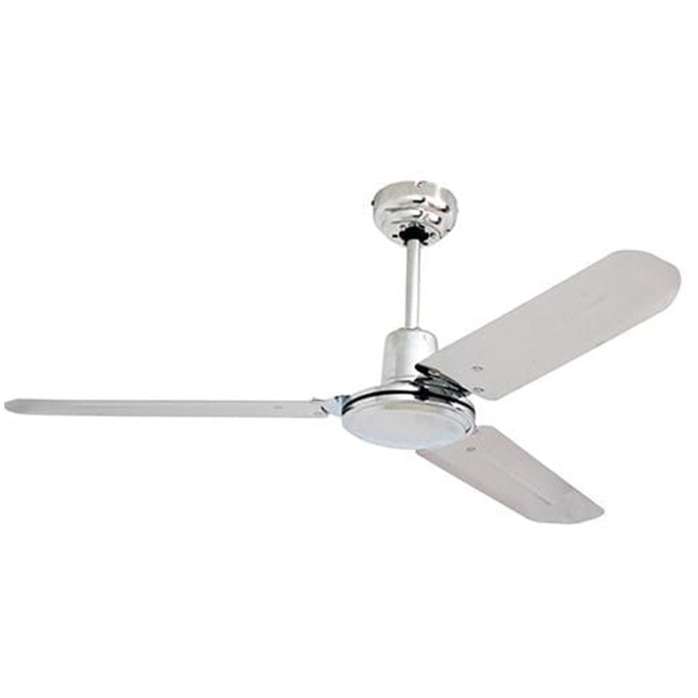 The Lighting Club Chrome Industrial Loft Ceiling Fan F12CH 6007328023562