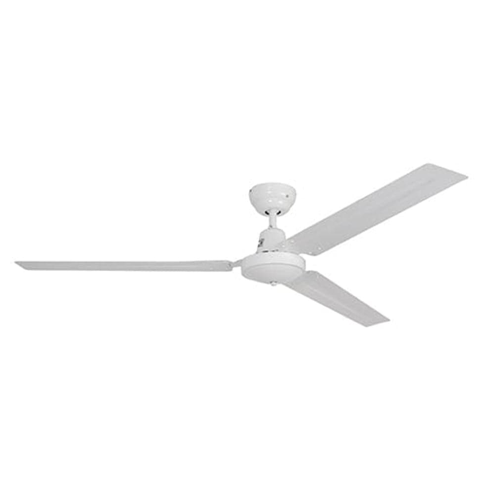 The Lighting Club White Industrial Ceiling Fan - 3 Blades | Straight cut edges F13W 6007328023586