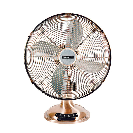 The Lighting Club Copper Kim Desk Fan Chrome or Copper F24C 6007328028383