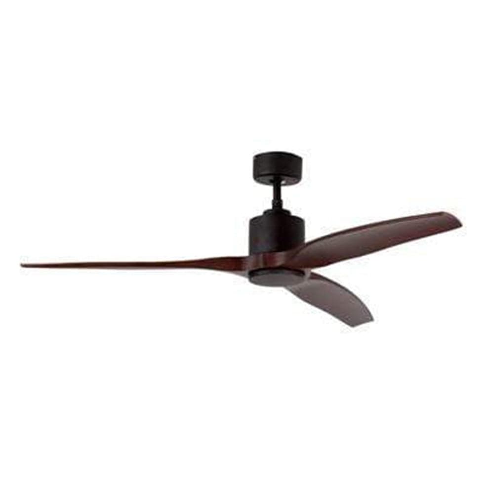 The Lighting Club Black Ceiling Fan 3 Blades Dark Wood DC Motor F78DW 6007328393085