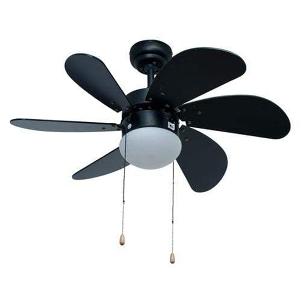 The Lighting Club Black Prop 6 Blade Ceiling Fan F7B
