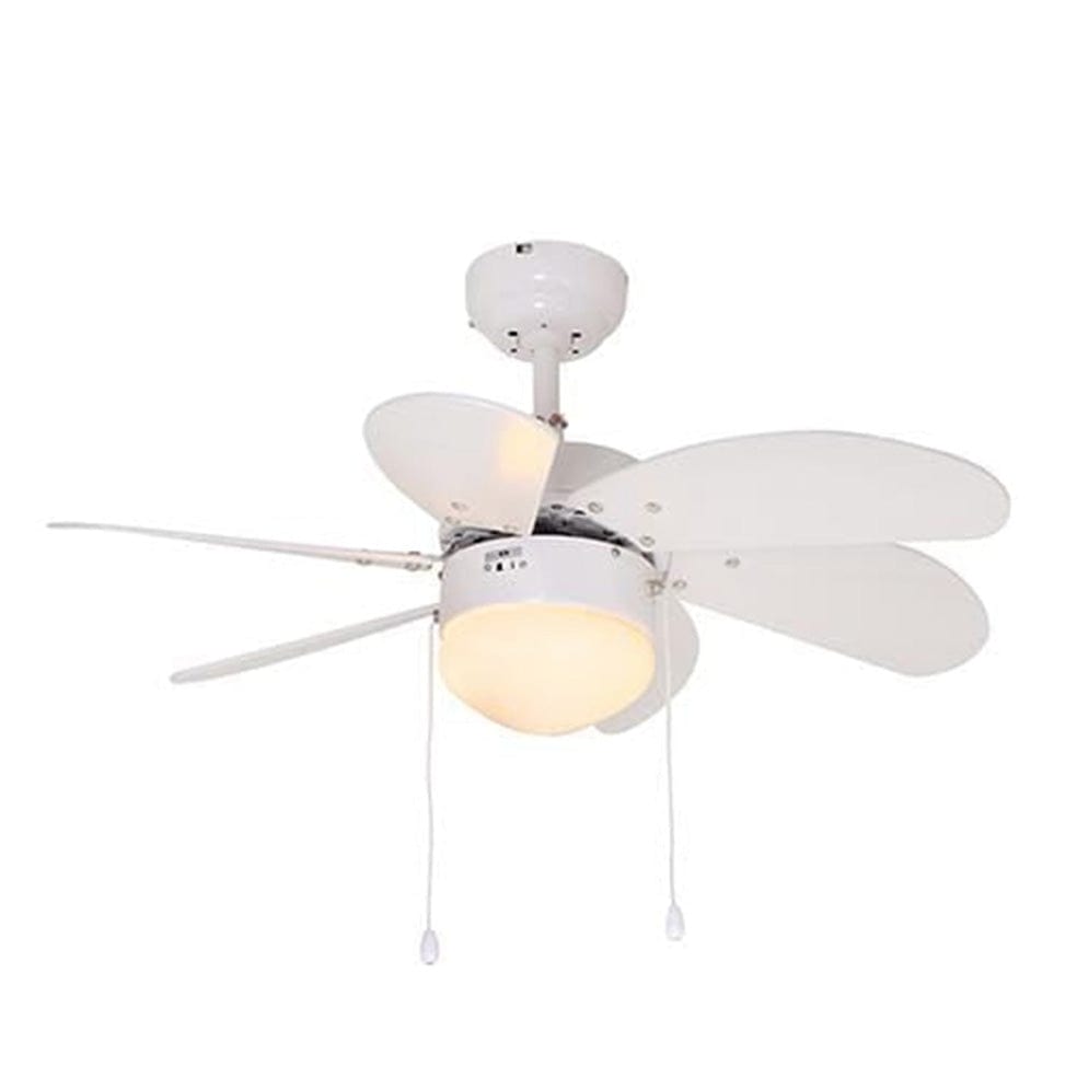 The Lighting Club White Prop 6 Blade Ceiling Fan F7W
