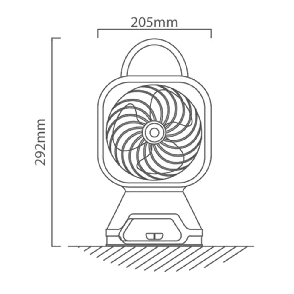 The Lighting Club fan Rechargeable Portable Mini Fan with LED Light F84 6007328397595