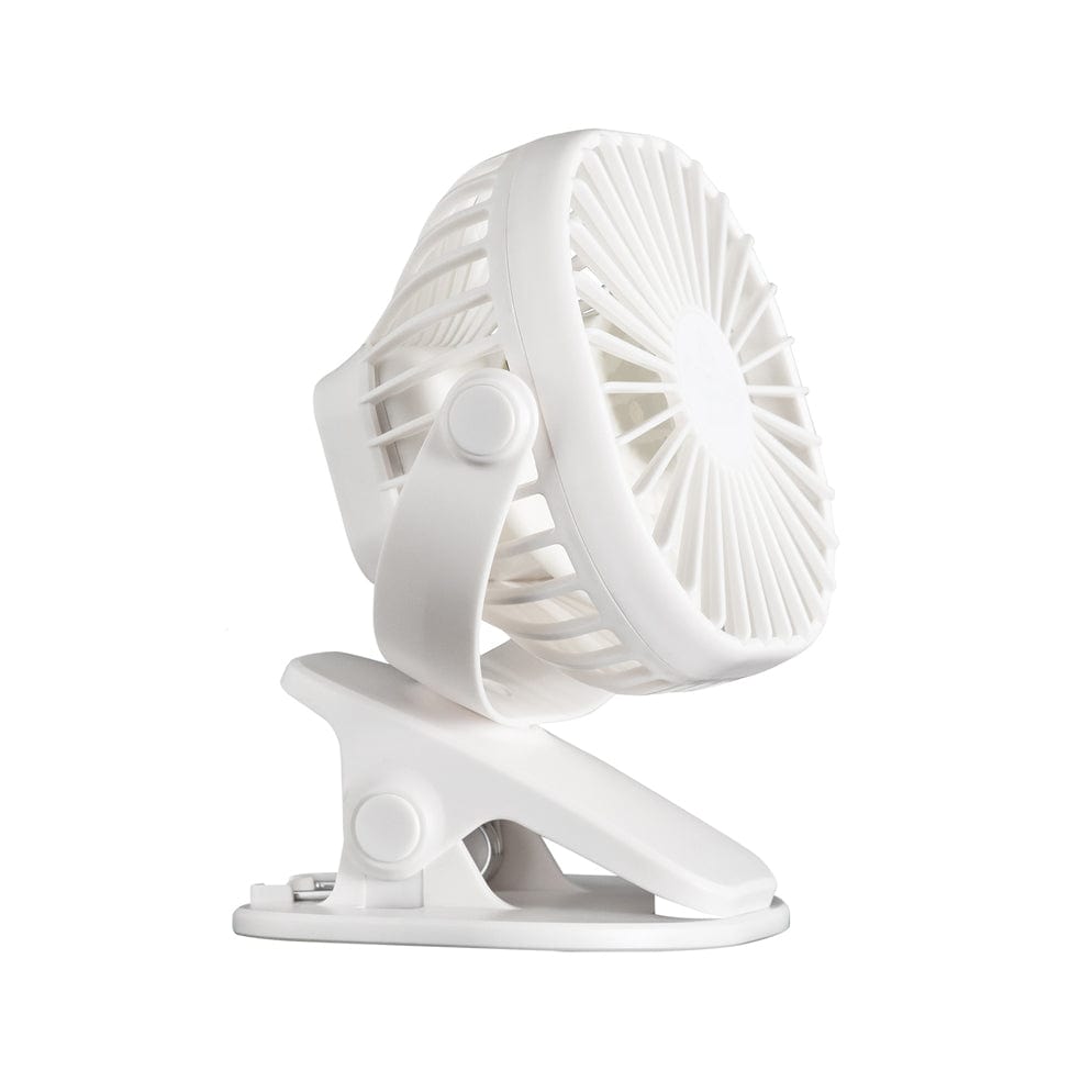 The Lighting Club fan White Portable and Rechargeable Clip On Table Fan Black | White FAN019WHITE