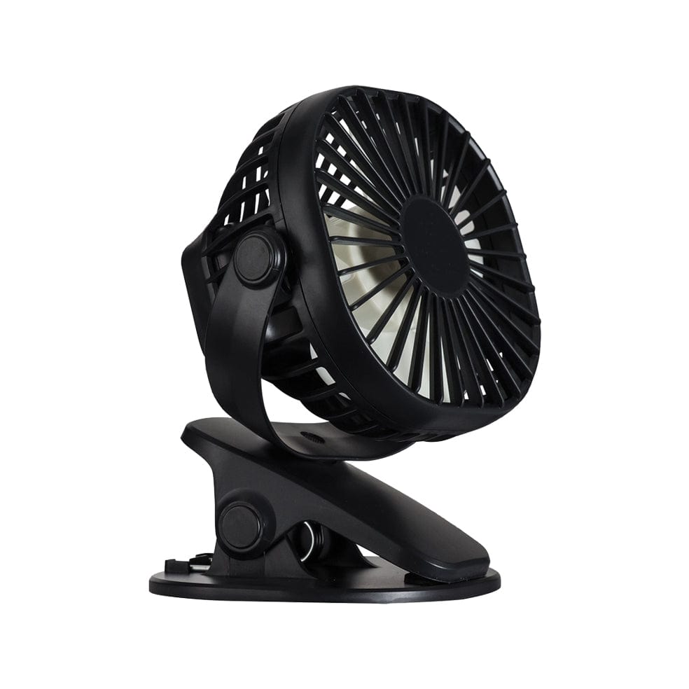 The Lighting Club fan Black Portable and Rechargeable Clip On Table Fan Black | White FAN020BLACK