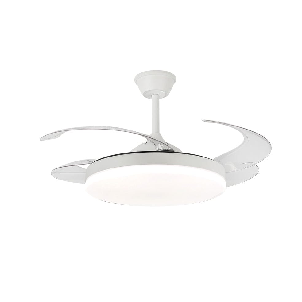 The Lighting Club Ceiling Fans White Fargo Metal Ceiling Fan with LED Light Black | White FCF092 WHITE 6007226086812