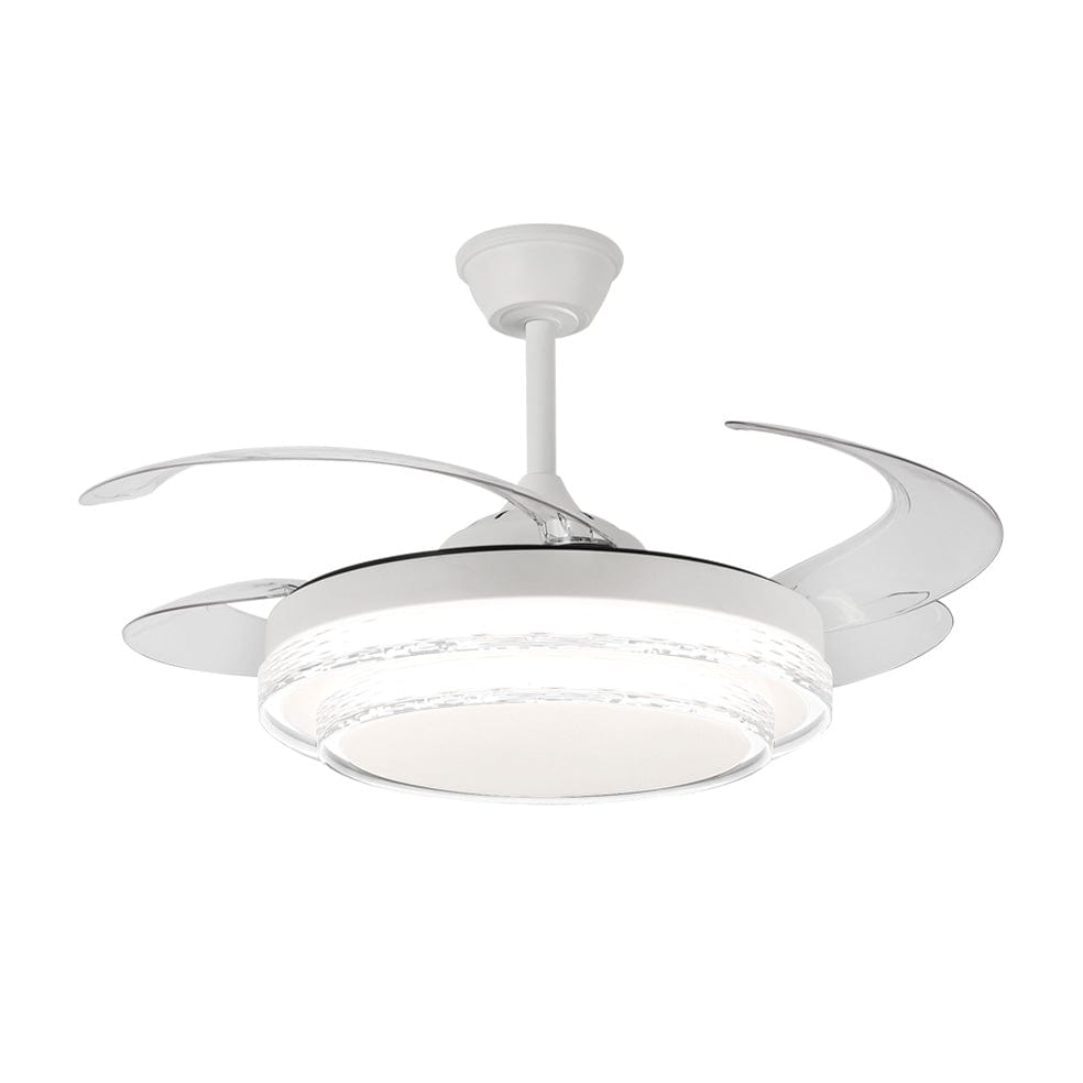 The Lighting Club Ceiling Fans Denver Metal Ceiling Fan with LED Light FCF094 WHITE 6007226086836
