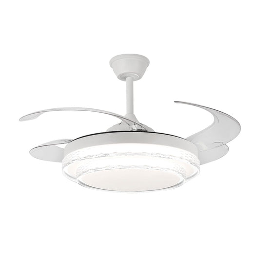 The Lighting Club Ceiling Fans Denver Metal Ceiling Fan with LED Light FCF094 WHITE 6007226086836