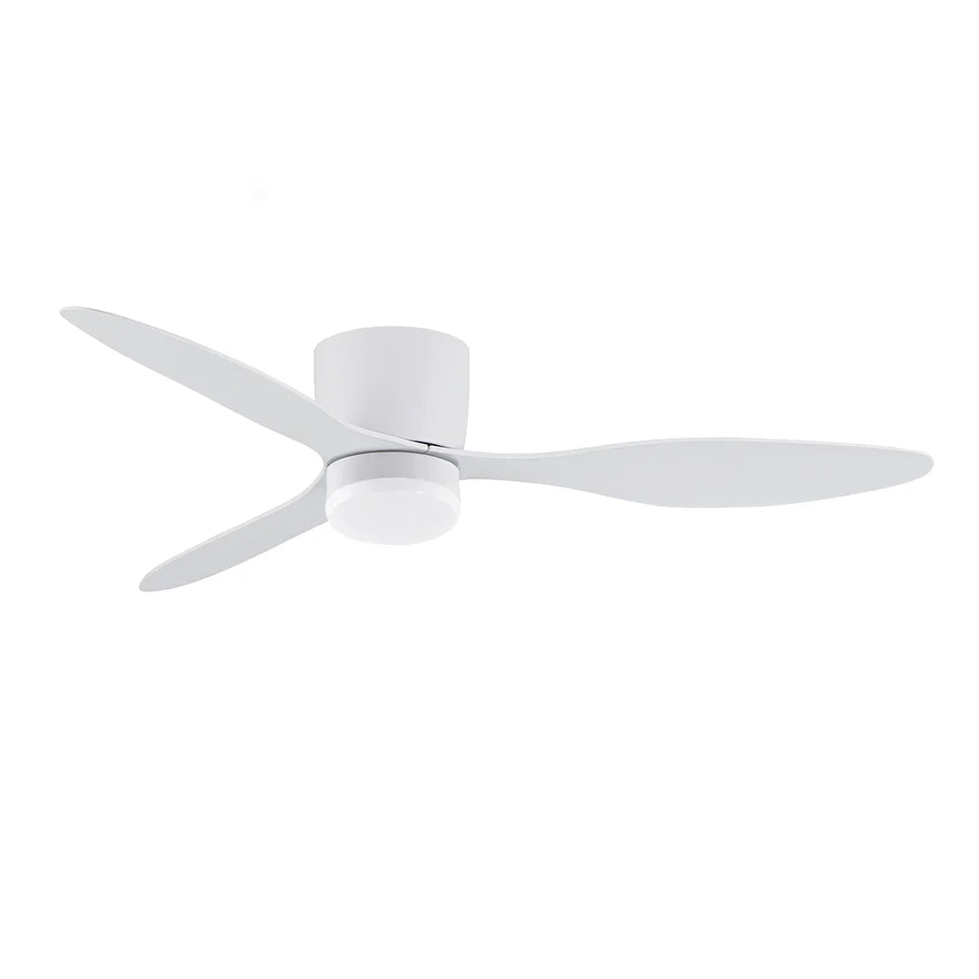 The Lighting Club Ceiling Fan Ceiling Fan with Light Kit | White Vento DC 6 Speed Ceiling Fan in Black | White FCF122 WHITE + PART400 6007226089783 + 6007226089806