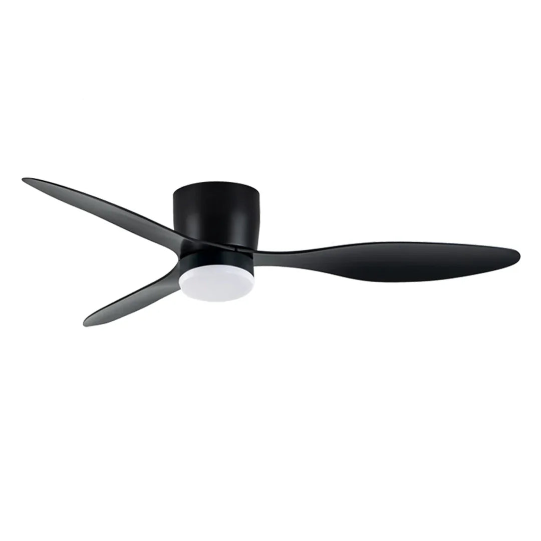 The Lighting Club Ceiling Fan Ceiling Fan with Light Kit | Black Vento DC 6 Speed Ceiling Fan in Black | White FCF123 BLACK + PART401 6007226089790 + 6007226089813