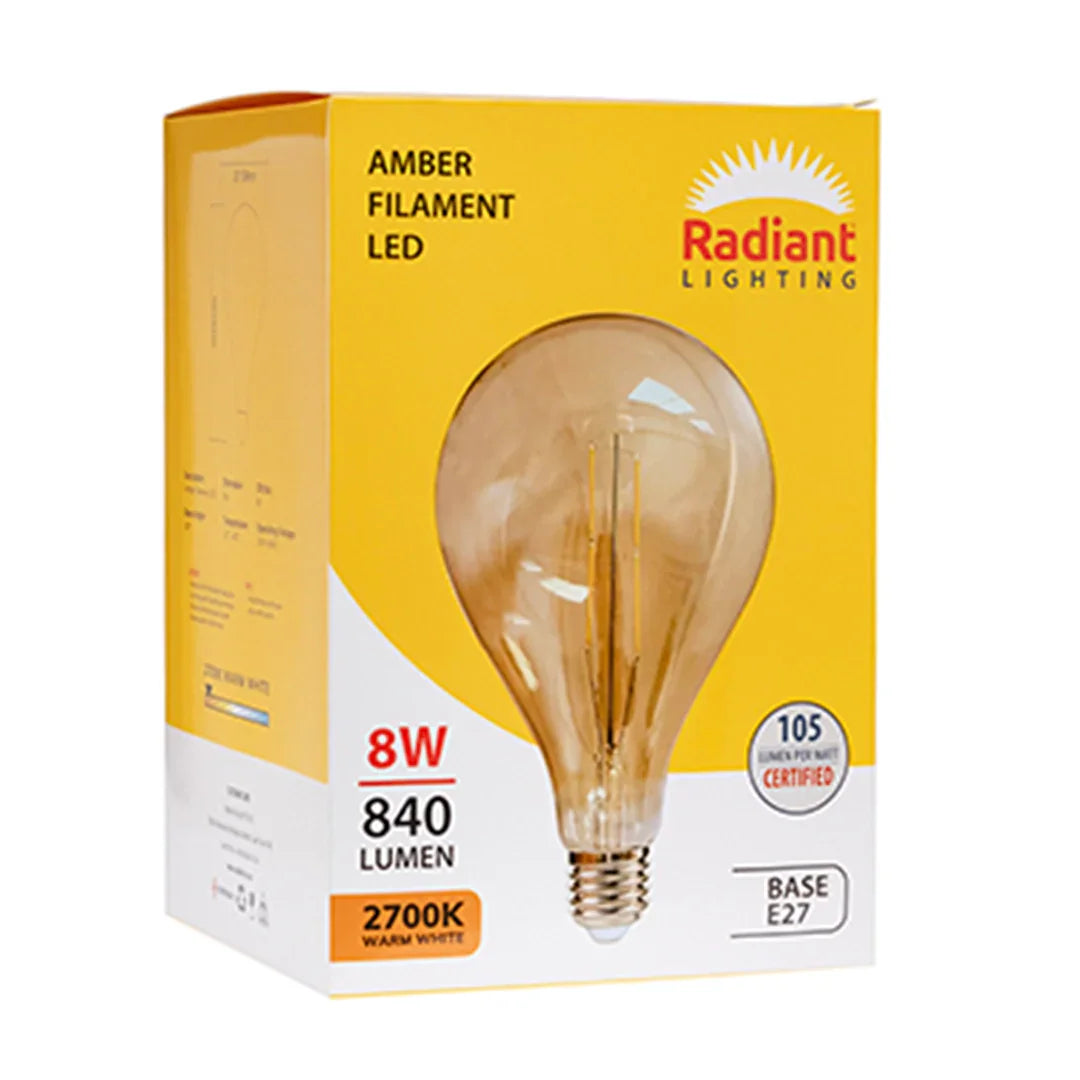 The Lighting Club LED Filament Bulb Newton Grand LED Bulb 8W E27 - Amber