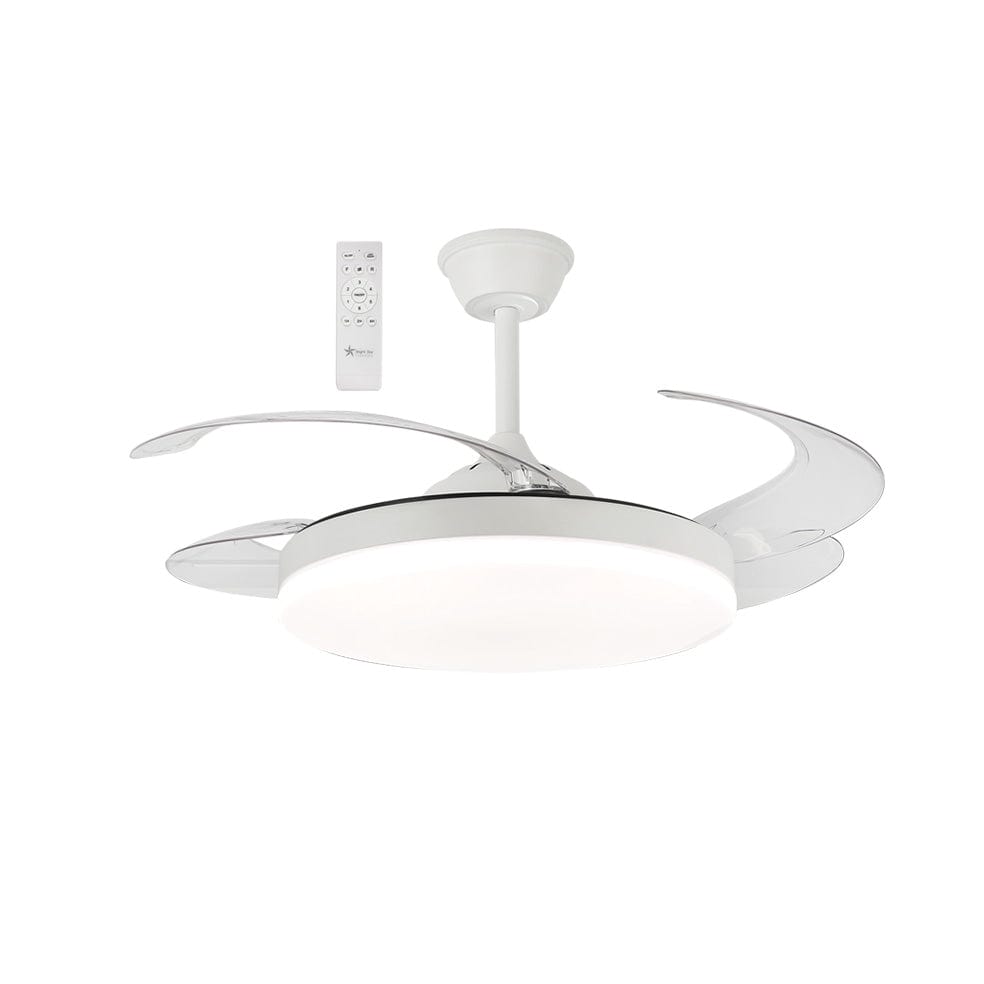 The Lighting Club Ceiling Fans Fargo Metal Ceiling Fan with LED Light Black | White