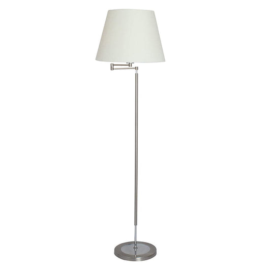 The Lighting Club Floor lamp Swing Arm Steel Floor Lamp | Chrome and Cream FL121CSC 6007328340102
