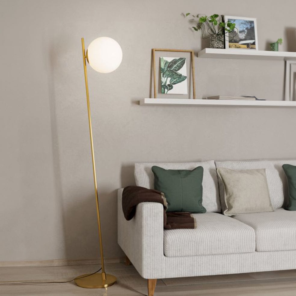 The Lighting Club Floor lamp Rondo Metal Floor Lamp Brushed Brass FL230 9008606274451