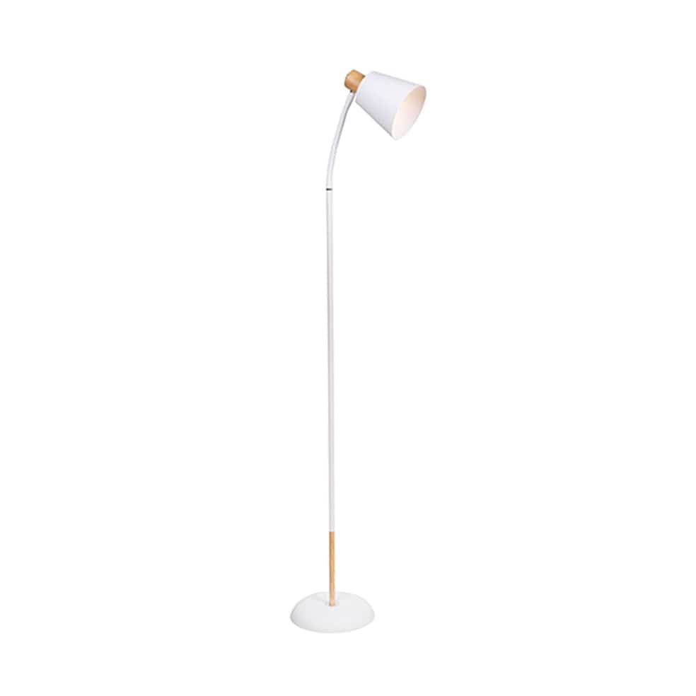 The Lighting Club Floor lamps White Curve Metal Floor Lamp Black | White FL232W 6009551809708