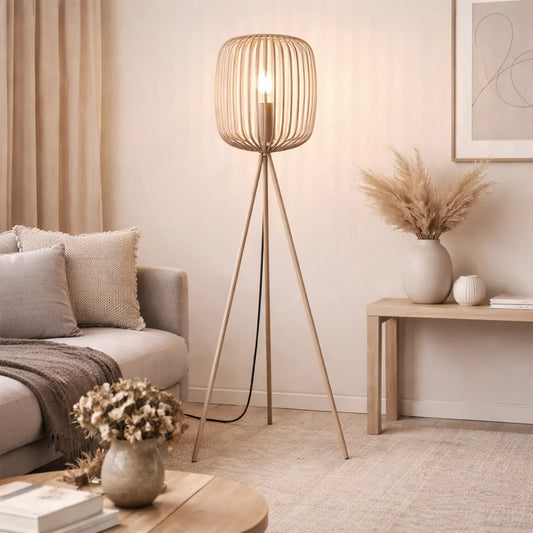 The Lighting Club Floor lamp Sandy Tripod Floor Lamp – Modern Steel Cage Floor Light FL236 9008606244515