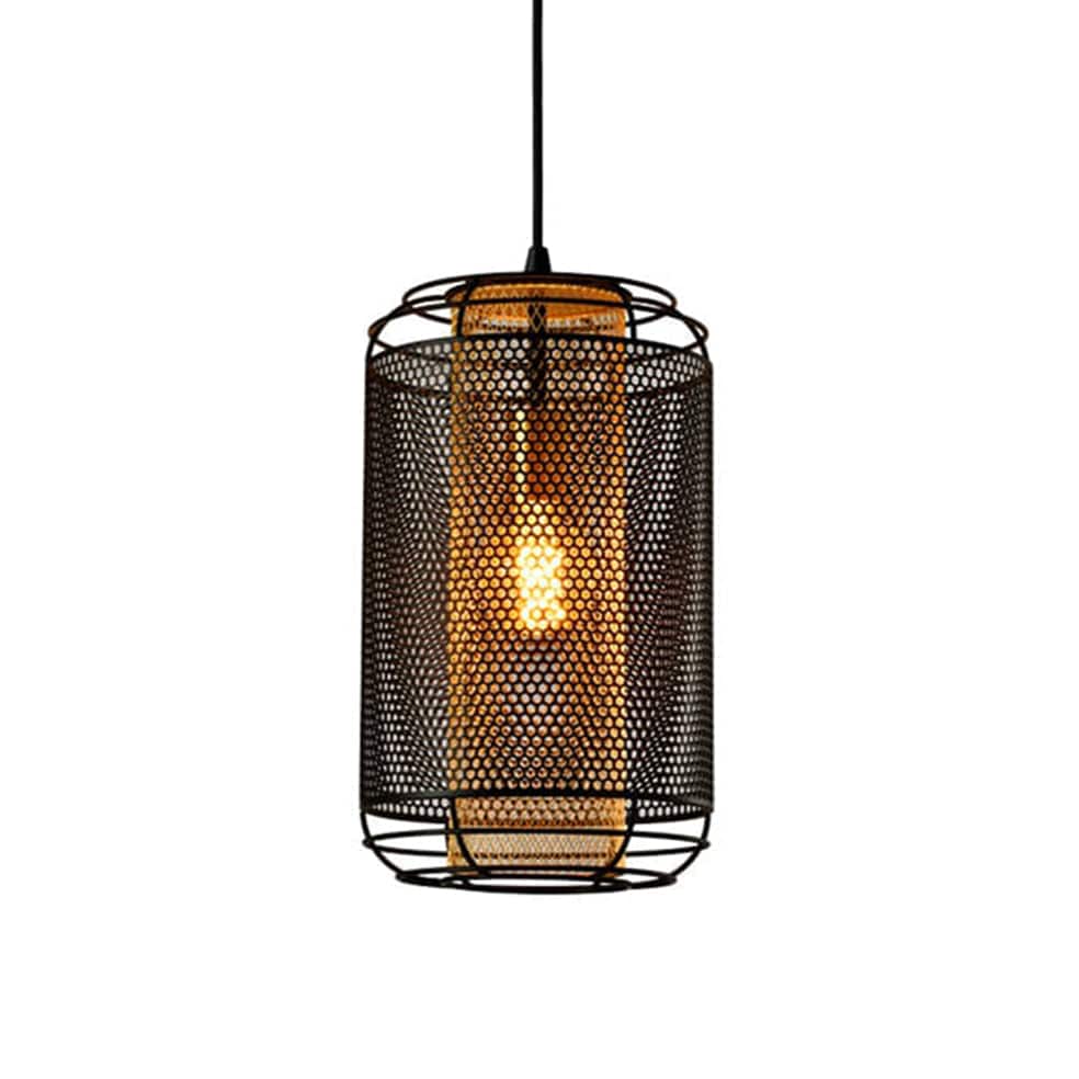 The Lighting Club Pendant Boston Mesh Pendant Light Black and Gold G-KLCH-8103 633710851541