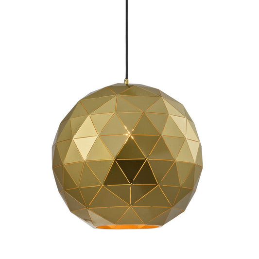 The Lighting Club Pendant Lights Large Laser Cut Metal Ball Pendant Light Satin Gold | 3 Sizes G-KLCH-820-L/SG