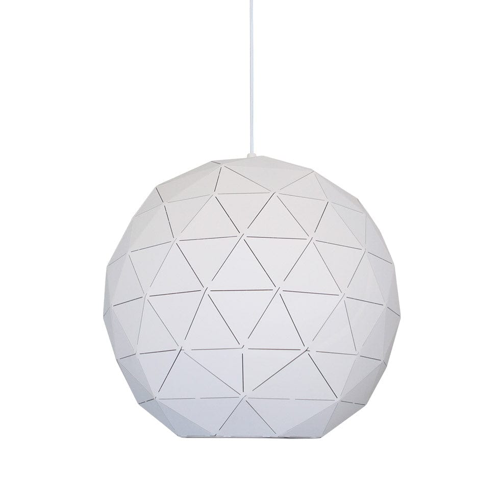 The Lighting Club Pendant Lights Large Laser Cut Metal Ball Pendant Light White | 3 Sizes G-KLCH-820-L/WH