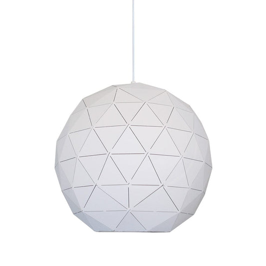 The Lighting Club Pendant Lights Large Laser Cut Metal Ball Pendant Light White | 3 Sizes G-KLCH-820-L/WH