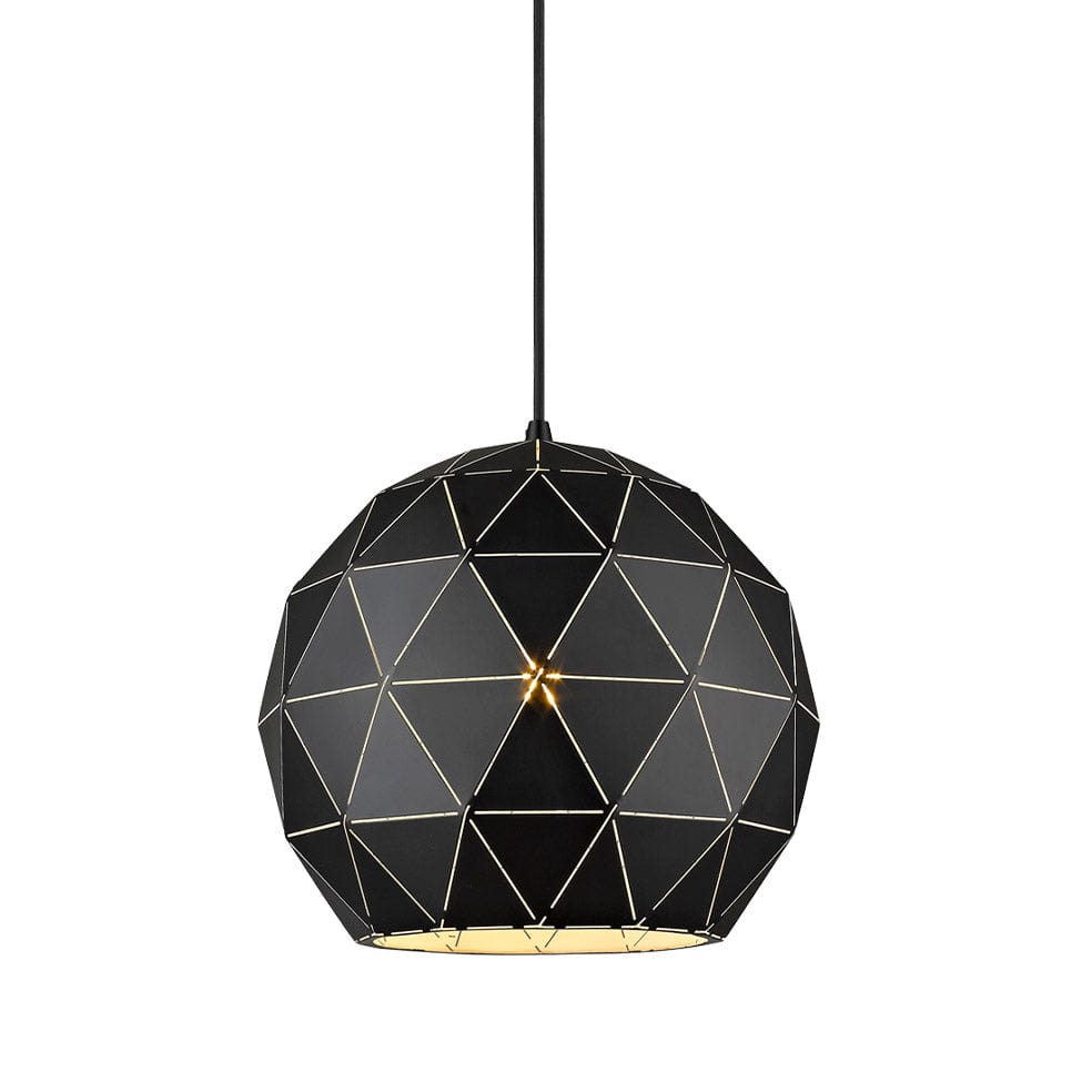 The Lighting Club Pendant Lights Medium Laser Cut Metal Ball Pendant Light Black | 3 Sizes G-KLCH-820-M/BL