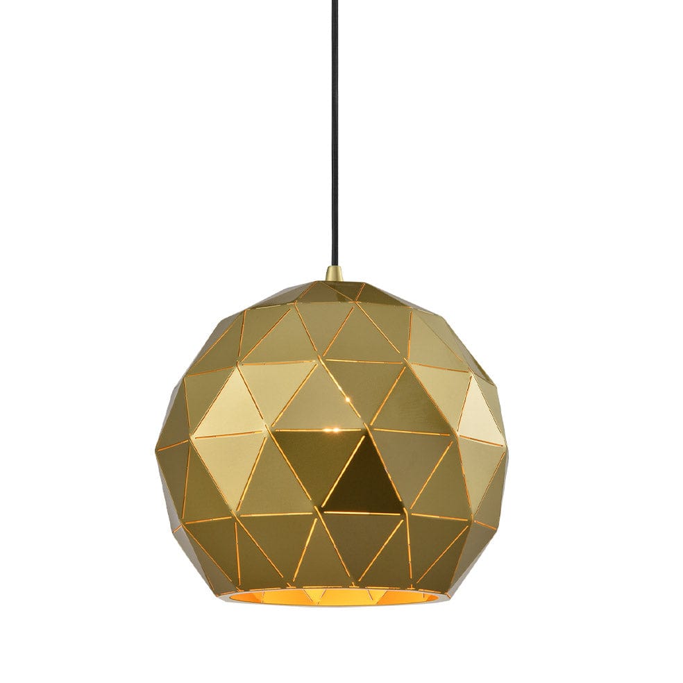 The Lighting Club Pendant Lights Medium Laser Cut Metal Ball Pendant Light Satin Gold | 3 Sizes G-KLCH-820-M/SG