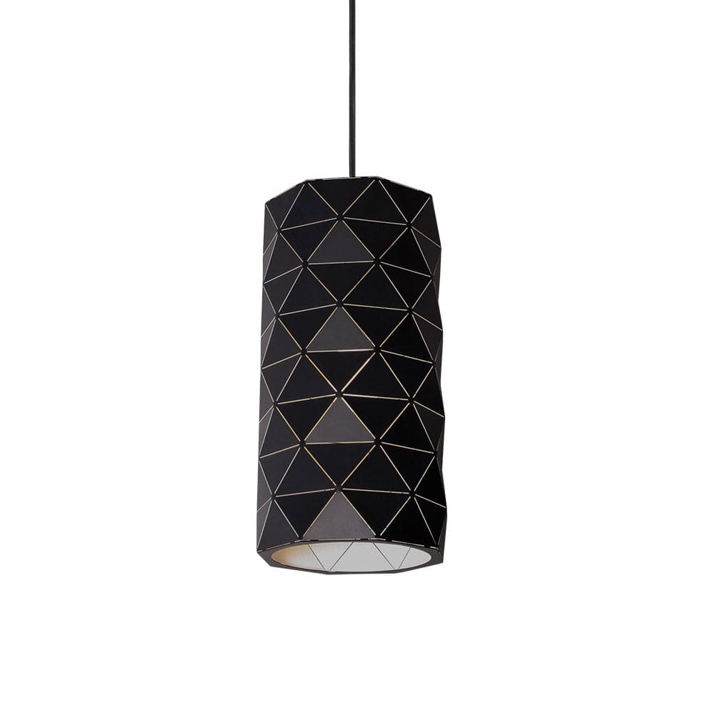 The Lighting Club Pendant Lights Black Laser Cut Cylinder Metal Pendant Light Black | White G-KLCH-821/BL