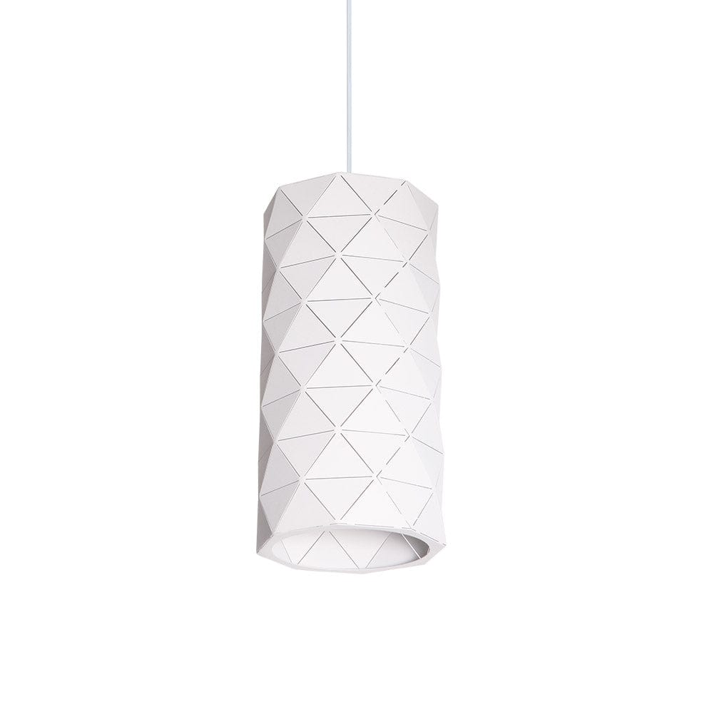The Lighting Club Pendant Lights White Laser Cut Cylinder Metal Pendant Light Black | White G-KLCH-821/WH